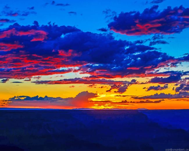 Aesthetic Sunset View Landscapes Painting By Numberss.png