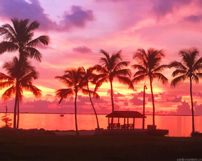 Aesthetic Sunset View Painting By Numbers.png
