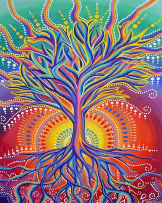 Aesthetic Tree Of Life Painting By Numberss.png