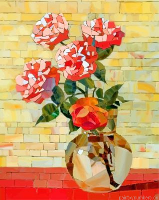 Aesthetic Vase Of Flowers Painting By Numbers.png