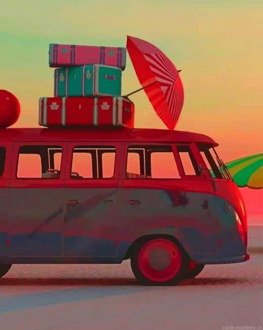 Aesthetic Vintage Trip Car Painting By Numberss.png