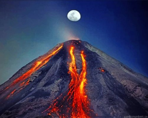 Aesthetic Volcano Painting By Numbers.png