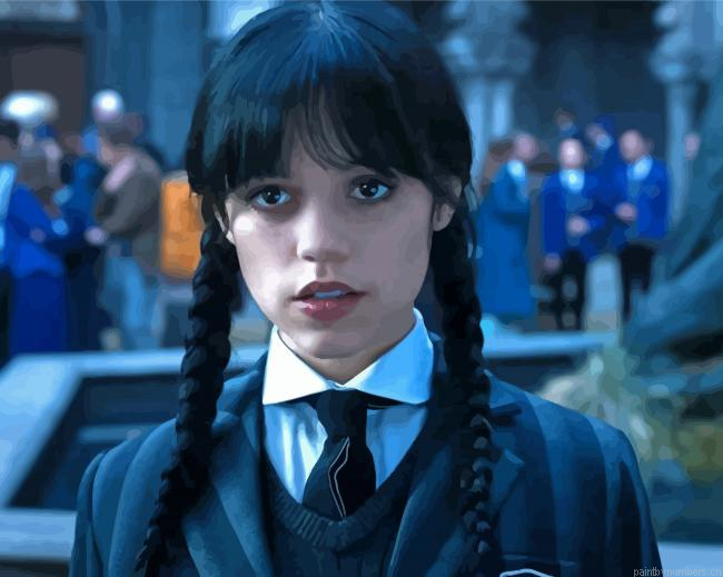 Aesthetic Wednesday Addams Painting By Numberss.png