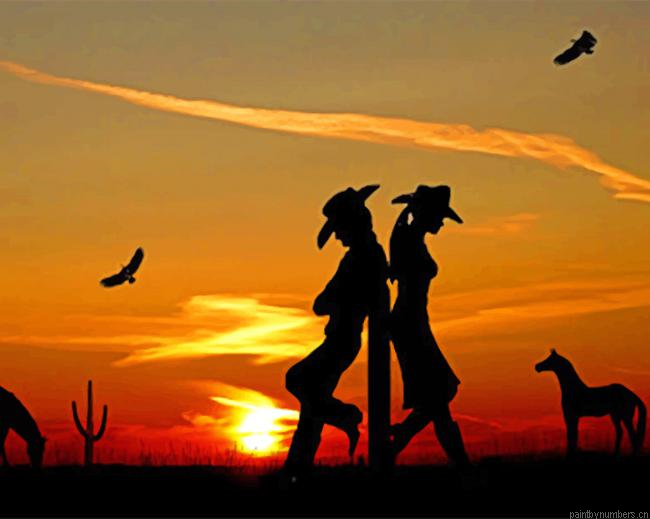 Aesthetic Western Girls Painting By Numberss.png
