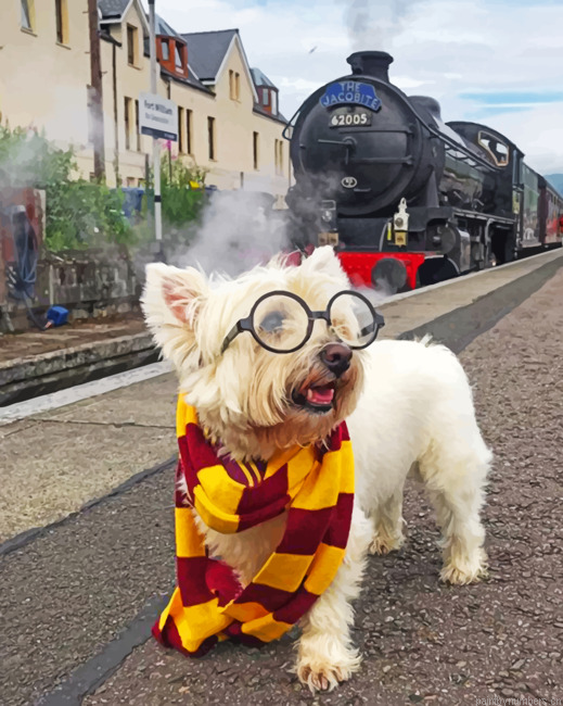 Aesthetic Westie Potter Painting By Numbers.png