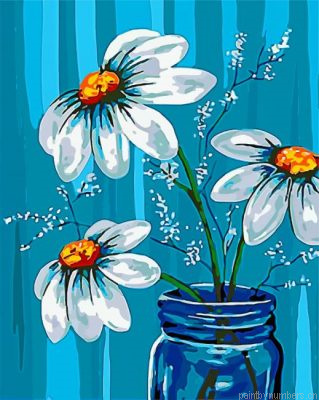 Aesthetic White Flowers Painting By Numbers.png