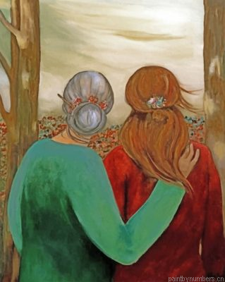 Aesthetic Woman And Daughter Painting By Numbers.png