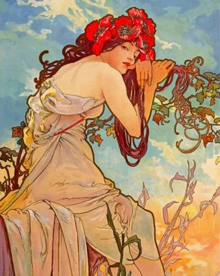 Aesthetic Woman Painting By Numbers.png