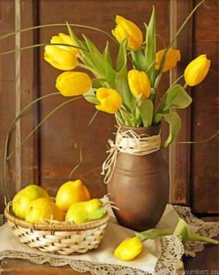 Aesthetic Yellow Tulip Painting By Numbers.png