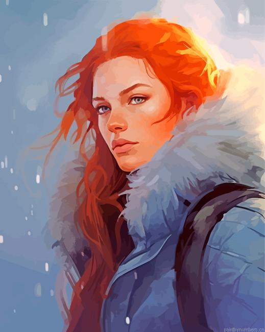 Aesthetic Ygritte Art Painting By Numberss.png