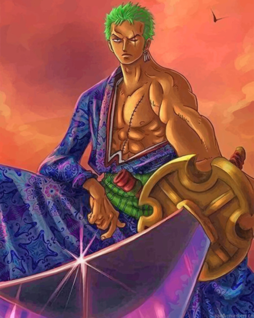 Aesthetic Zoro Painting By Numbers.png