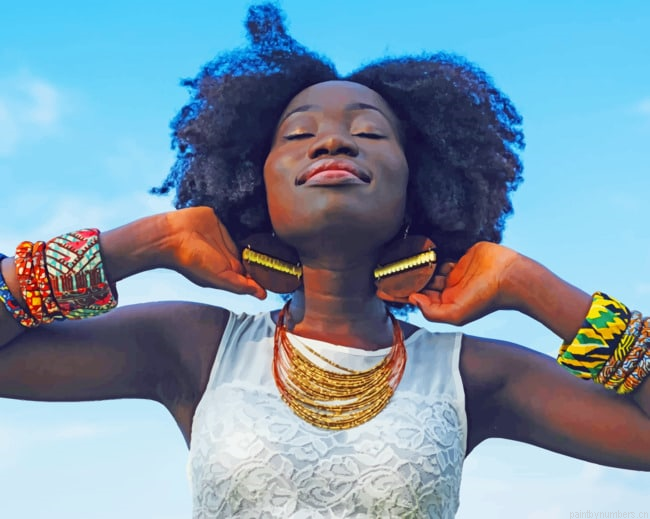 African Afro Girl Painting By Numbers.png