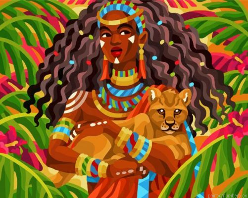 African Black Woman Painting By Numbers.png
