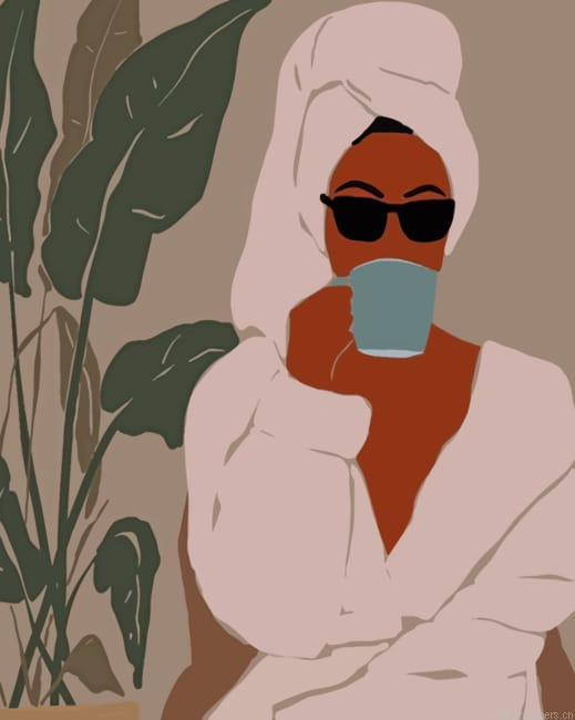 African Girl Illustration Painting By Numberss.png