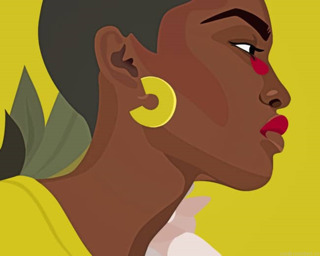 African Girl Portrait Illustration Painting By Numberss.png