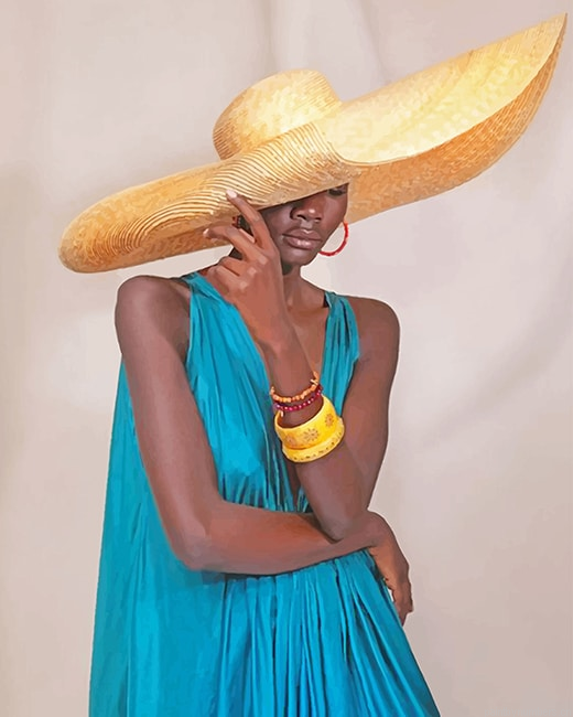 African Glamour Hat Painting By Numbers.png