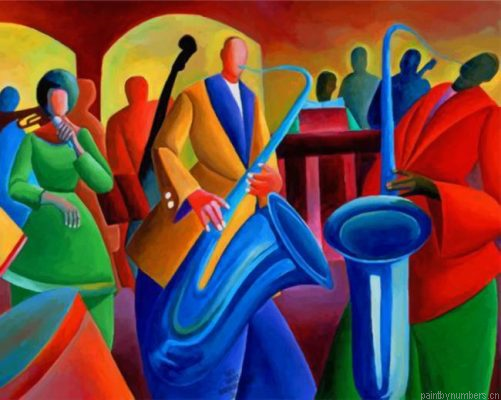 African Jazz Scene Painting By Numbers.png