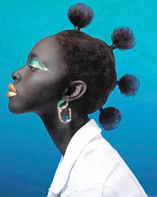 African Stylish Hair Painting By Numberss.png