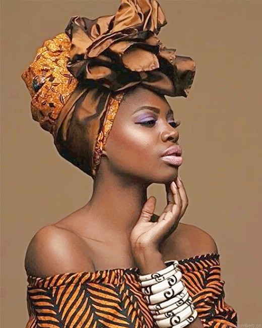 African Woman Beauty Painting By Numberss.png
