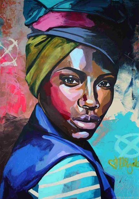 African Woman Pop Arts Painting By Numbers.png