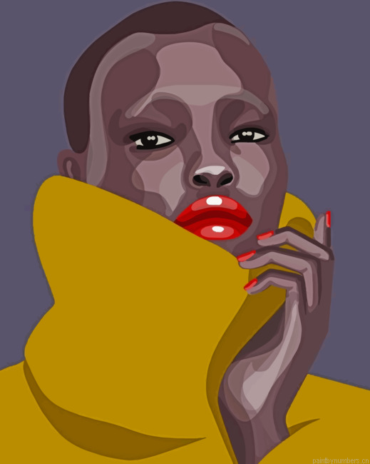 African Woman Portrait Painting By Numberss.png
