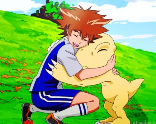 Agumon Digimon Painting By Numberss.png