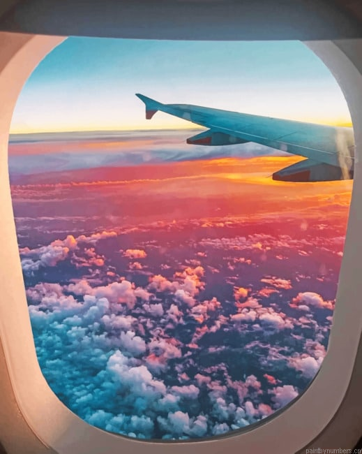 Airplane Clouds View Painting By Numberss.png