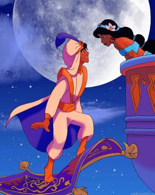Aladdin And Jasmine Animations Painting By Numberss.png