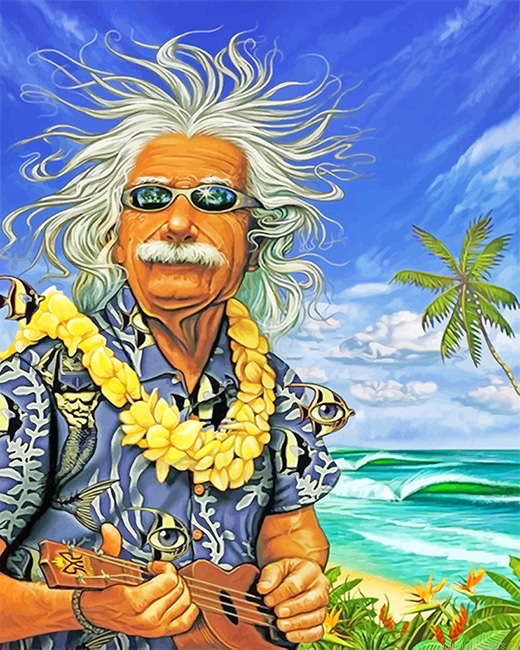 Albert Einstein In Hawaii Painting By Numbers.png
