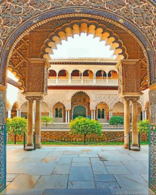 Alcazar Of Seville Painting By Numbers.png