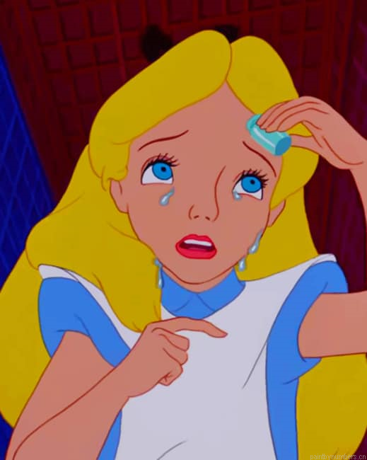 Alice In Wonderland Crying Animations Painting By Numberss.png