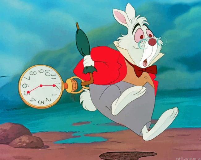 Alice In Wonderland White Rabbit Animations Painting By Numberss.png