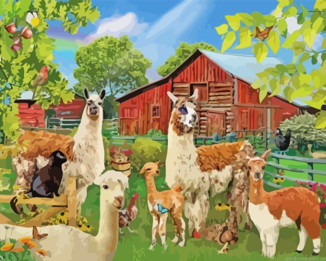 Alpacas Farm Painting By Numberss.png