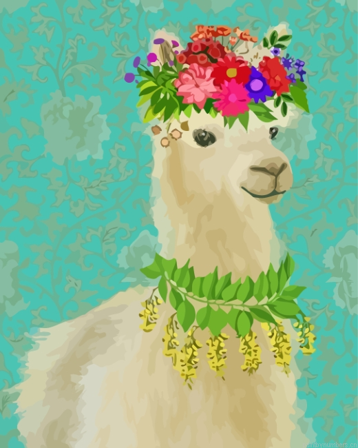 Alpacas With Flowers Painting By Numberss.png