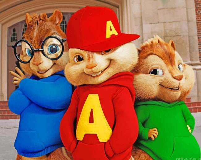 Alvin And The Chipmunks Animations Painting By Numbers.png
