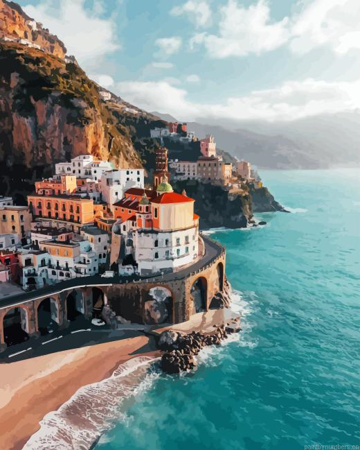 Amalfi Coast Atrani Painting By Numberss.png