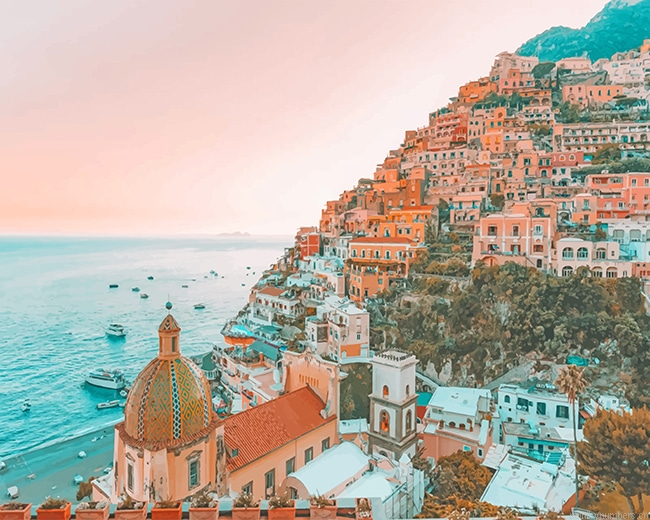Amalfi Coast Italy Cities Painting By Numbers.png