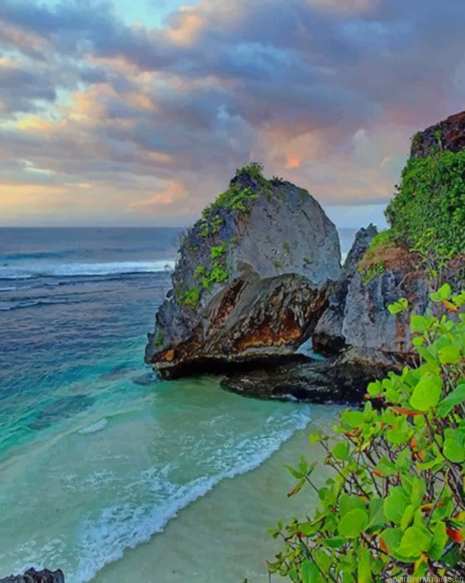 Amazing Beach In Bali Indonesia Painting By Numberss.png