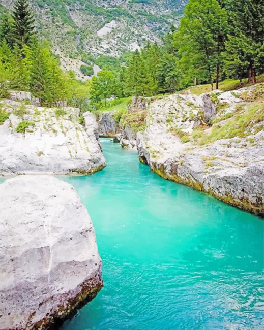 Amazing River In Slovenia Painting By Numberss.png