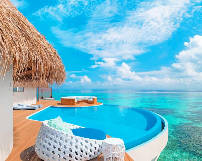 Amazing View Maldives Seascapes Painting By Numberss.png