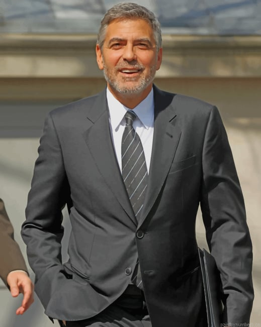 American Actor George Clooney Painting By Numberss.png