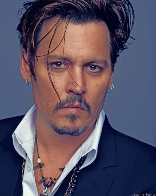 American Actor Johnny Deep Painting By Numberss.png