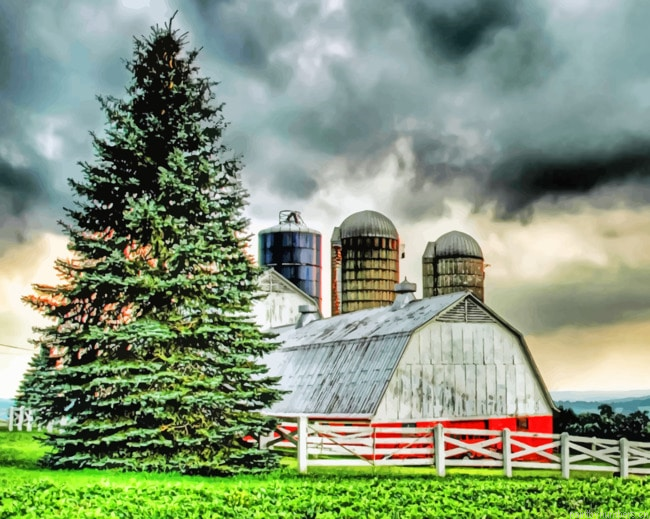American Country Barn Landscapes Painting By Numbers.png