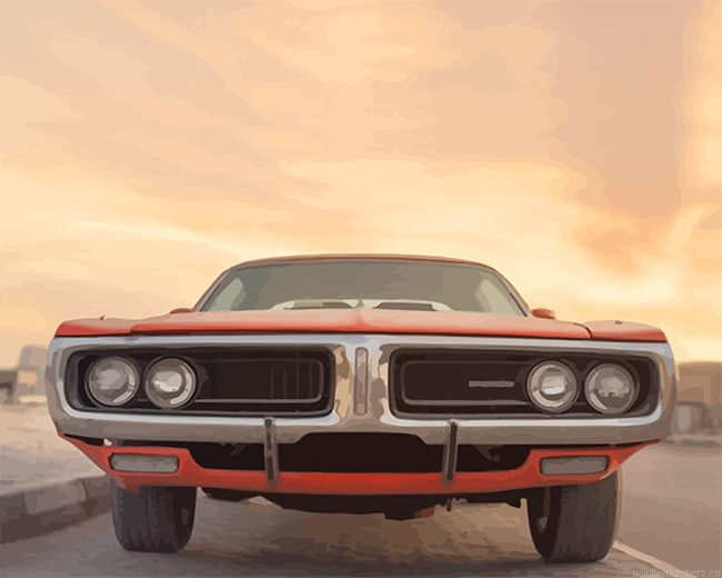 American Muscle Car Vintage Painting By Numberss.png