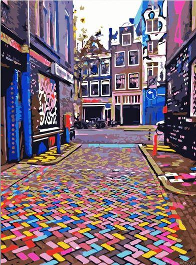 Amsterdam Beautiful Street Painting By Numbers.png