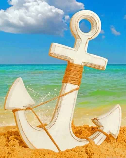Anchor On The Beach Painting By Numberss.png