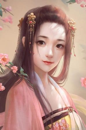 Ancient Beautiful Girl Painting By Numberss.png