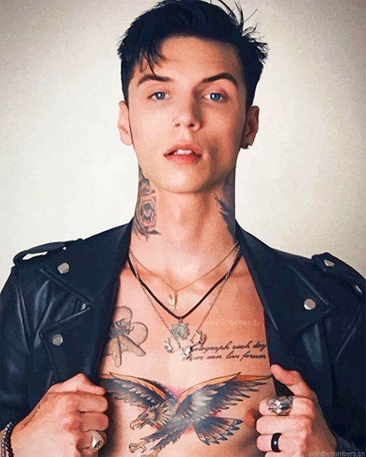 Andy Biersack Black Singers Painting By Numberss.png