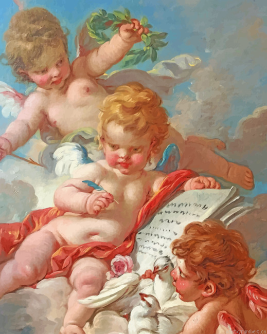 Angel Babies Cherub Painting By Numbers.png