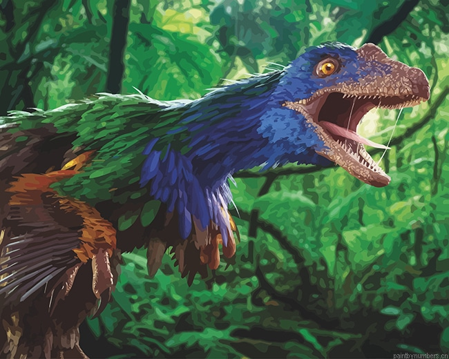 Angry Dinosaur Animals Painting By Numberss.png
